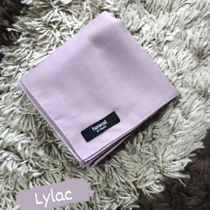 Sale hijab segi empat premium, Kerudung/hijab Segi Empat Voal Ultrafine polos by hawal - lilac, 115 