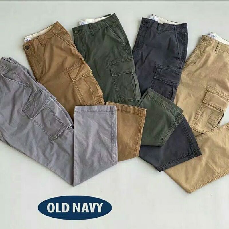 Celana Cargo Pants Old Navy Untuk Pria Straight Lived In Built In Flex Cargo Original Branded