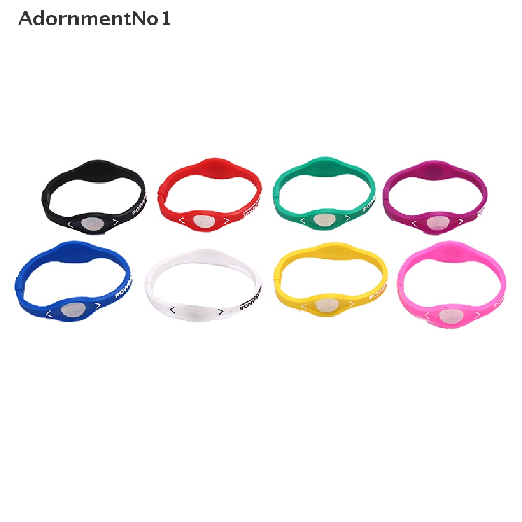 (AdornmentNo1) Power Balance Energy Gelang Kesehatan Bahan Silikon Untuk Olahraga / Hadiah