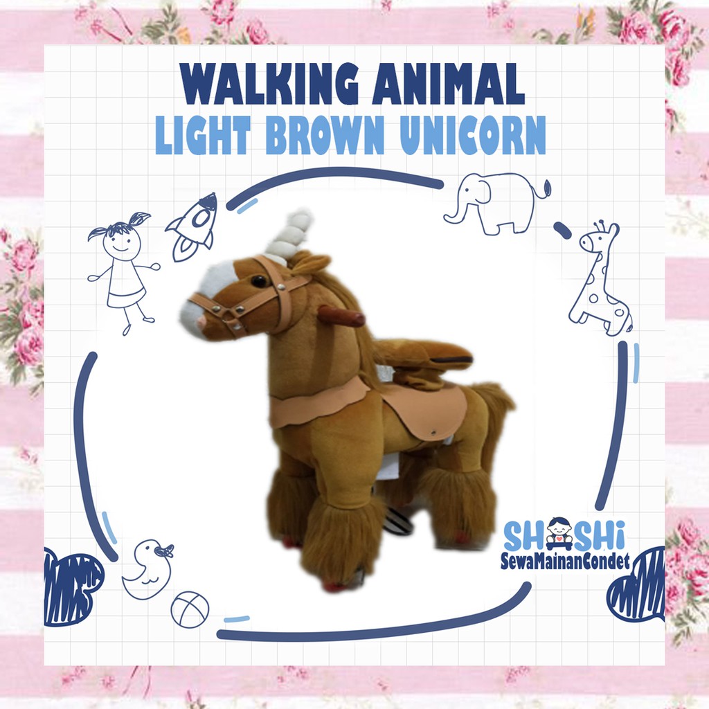 Sewa  Walking Animal Light Brown Unicorn