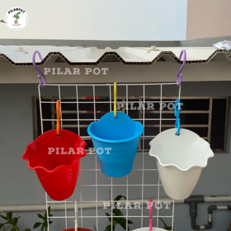 gantungan NKT plastik S kaitan pot bunga bahan tebal - pack isi 10 pcs