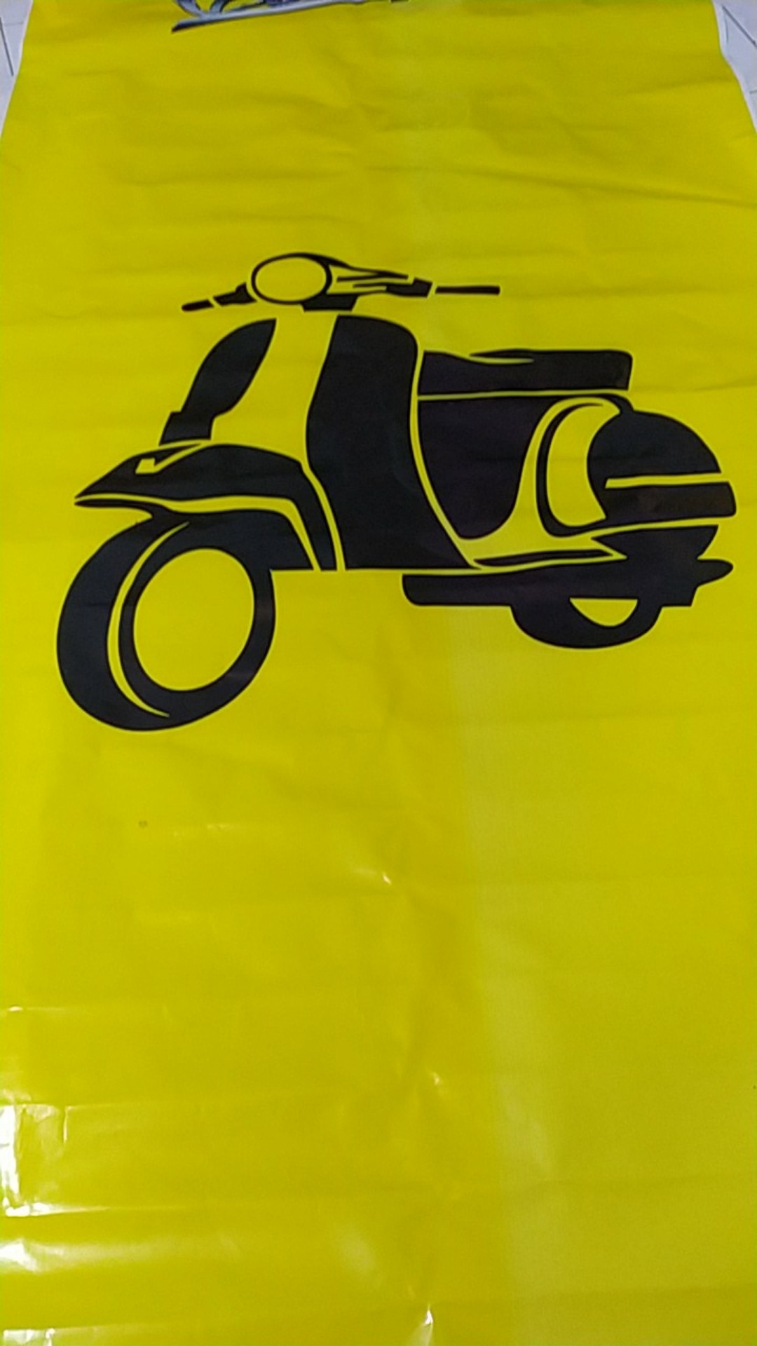 Stiker Kulkas 1 Pintu & 2 Pintu Sticker Motif Vespa Warna Kuning