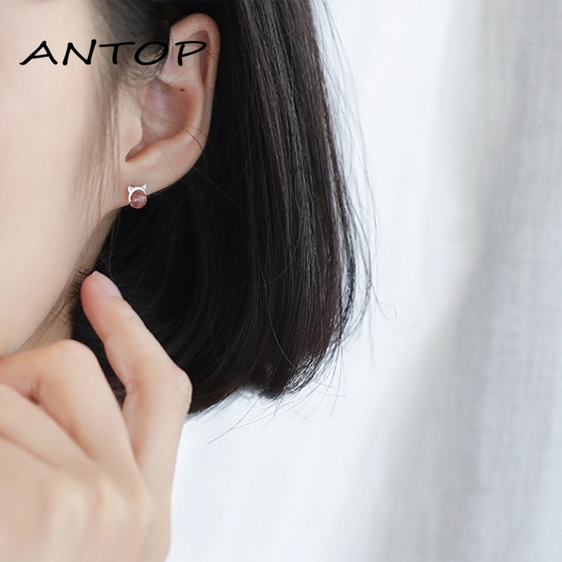 Anting Kecil Yang Indah Anting-anting Kecil Pemodelan Hewan Geometris Tanaman Yang Kreatif  ANTOP