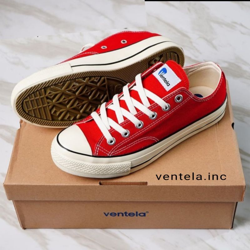 Ventela 70s low red maroon