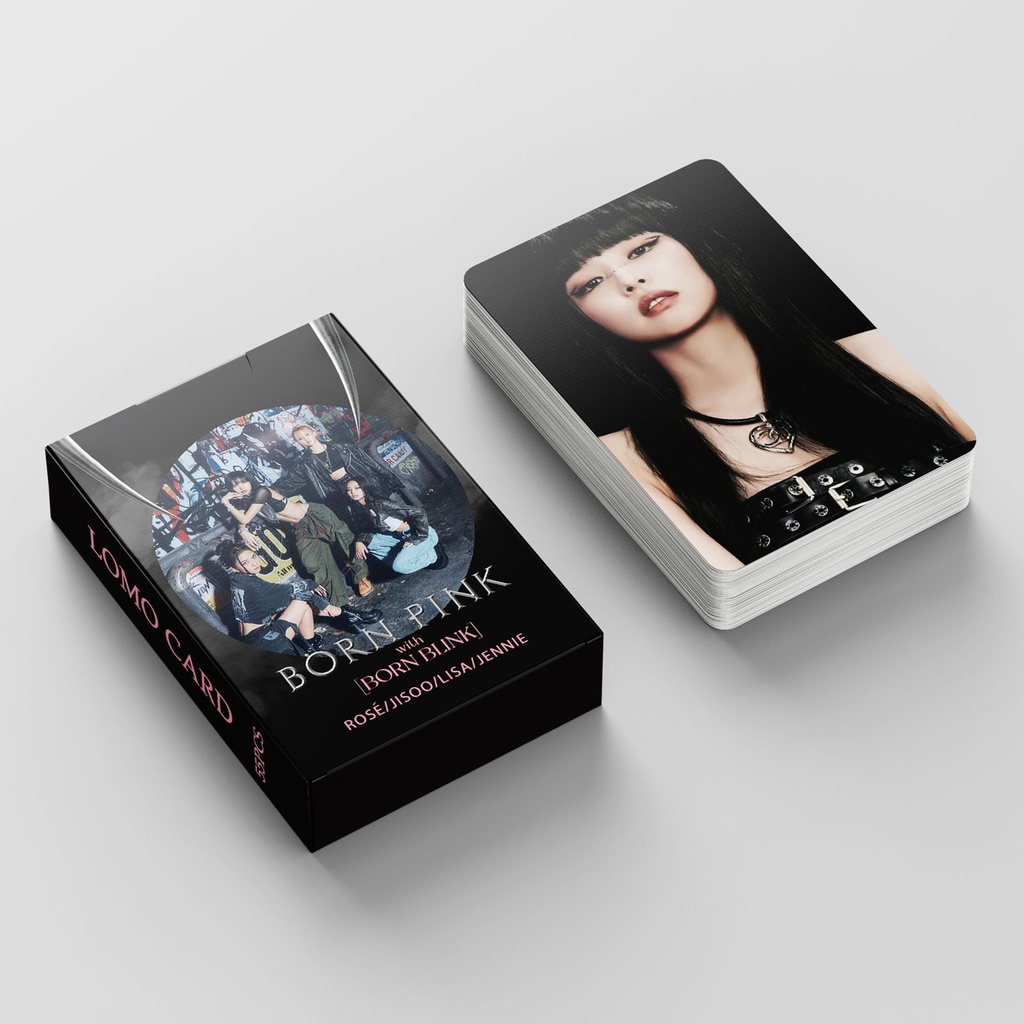 55pcs / set Kartu LOMO Foto Desain BLACKPINK Untuk Koleksi