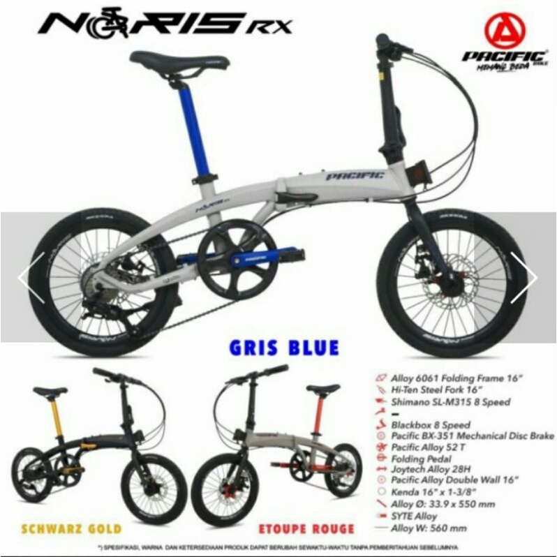 Sepeda Lipat 16 Pacific Noris RX