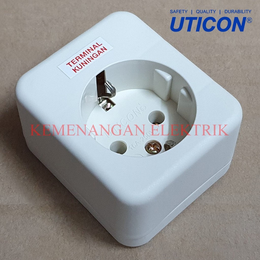 STOP KONTAK ARDE 1 LUBANG UTICON ST-118 / COLOKAN LISTRIK 1 LOBANG UTICON ST118 ST 118