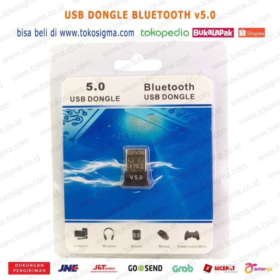 USB BLUETOOTH Versi 5.0 DONGLE - BLUETOOTH V5.0 USB DONGLE BQB 75270