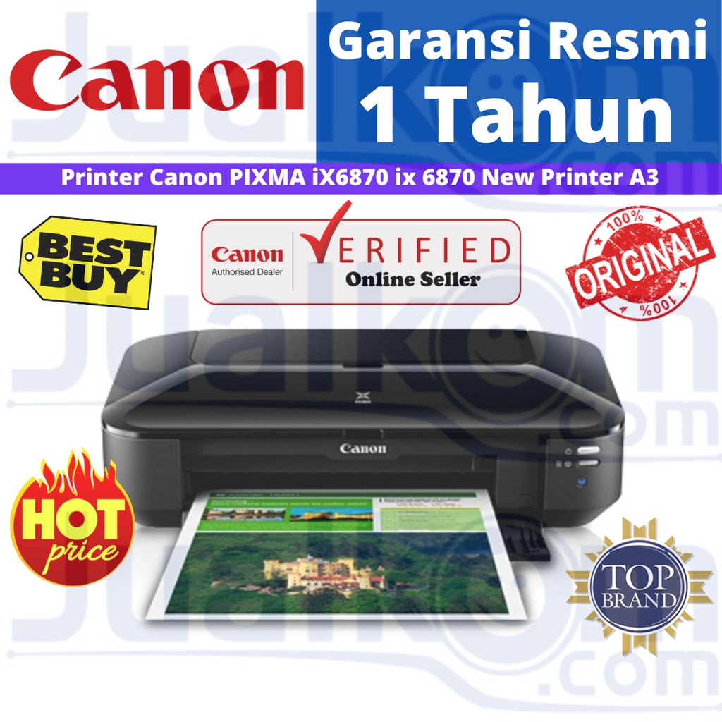 Canon Pixma IX6870 IX 6870 A3 Wireless Print Only Resmi