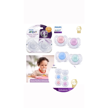 (Lengkap DENGAN TUTUP EMPENG) isi 2 Empeng Avent Newborn Avent Soother 6m Orthodontic soother Newborn Empeng 6 bulan 18m/ empeng 6-18 bulan