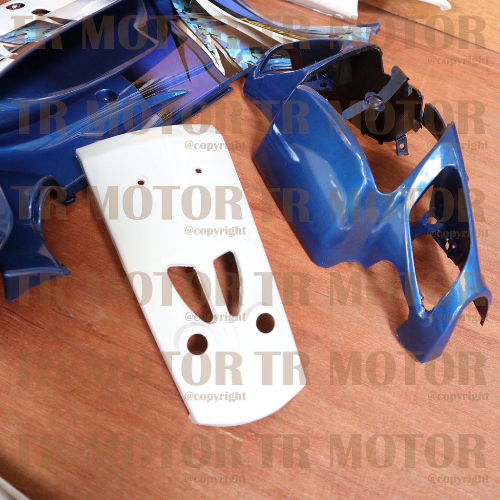 Cover Body Fizr F1zr Biru Putih 2005 Full Set Halus Cover Bodi Yamaha Fiz r