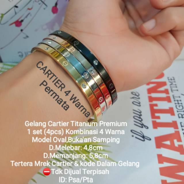 Gelang titanium isi 4pcs