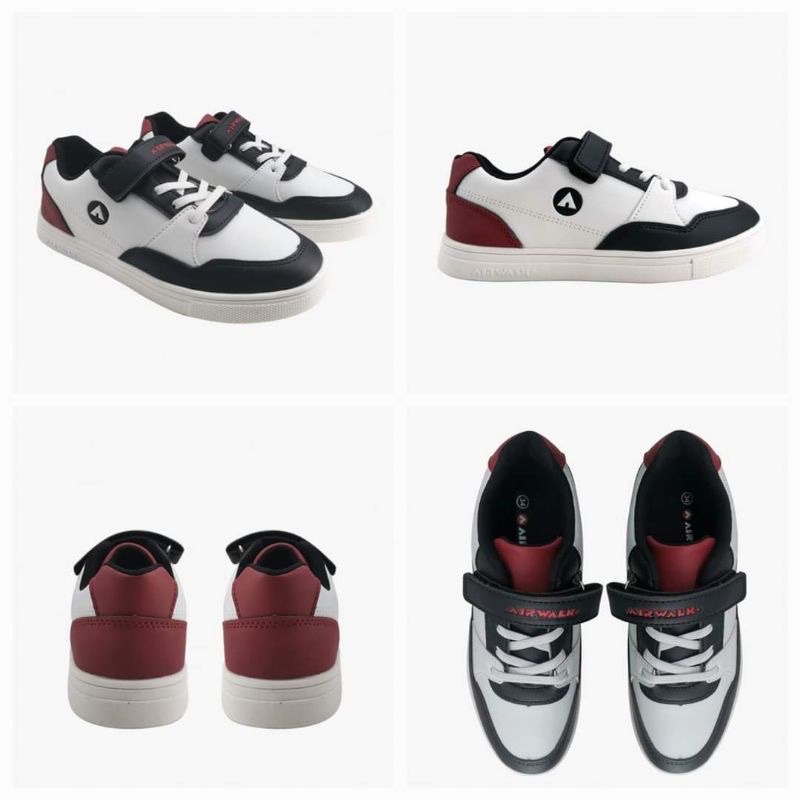 Original Sepatu Kets Airwalk Saul JR Boys - Putih/Abu-abu Kode Produk: AIW22CX0513R