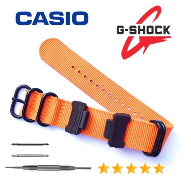 Casio G-Shock  Strap Tali Jam Canvas Adapter - Orange
