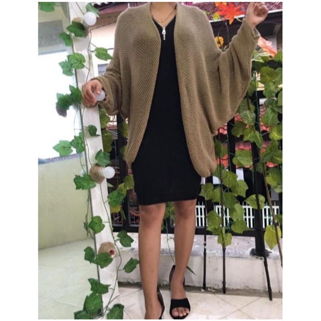 Batwing rajut cardigan blouse oversize premium kualitas import outter kekinian rajut marion murah