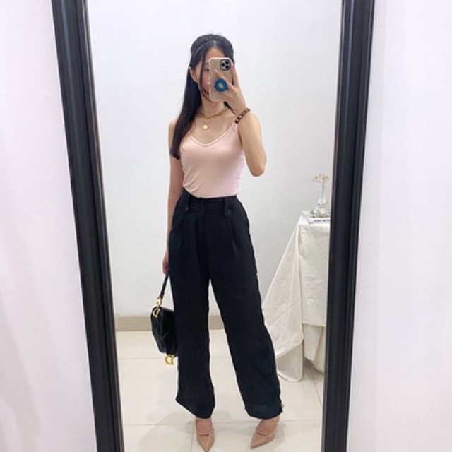 YORA Wide Leg Pants / Kulot Korea Casual / Celana Kantor Formal / Trousers Wanita P6