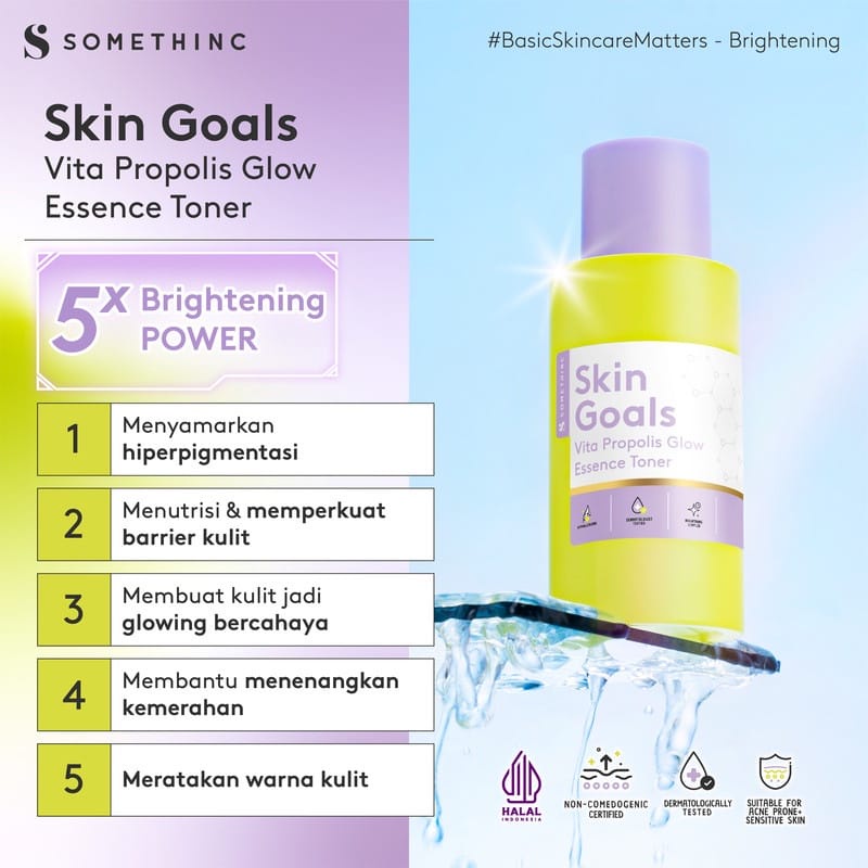 SOMETHINC BASIC SKINCARE - BRIGHTENING SERIES | SKIN GOALS Vita Propolis Essence Toner / Moisture Silk Creme