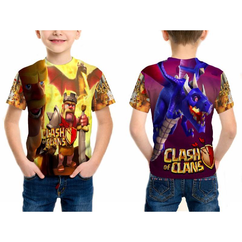 Riashop - Kaos Anak Unisex CLASH OF CLASH / T Shirt Anak CLASH OF CLASH FullPrint