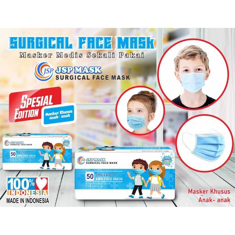 MASKER MEDIS ANAK JSP MASK KF94 KIDS BUKAN SENSI