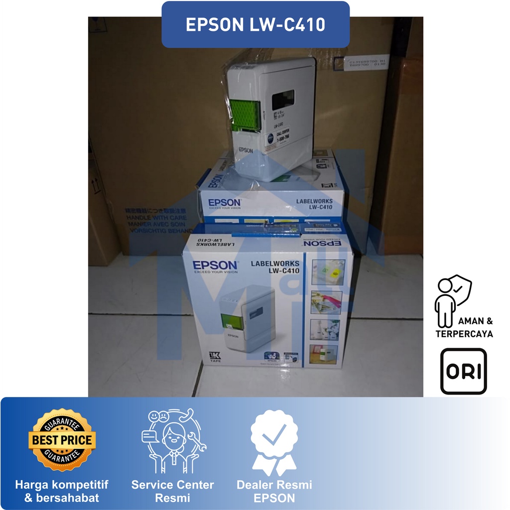 PRINTER LABEL EPSON LW-C410 EPSON LWC410  LW C 410 LABEL PRINTER BLUETOOTH GARANSI