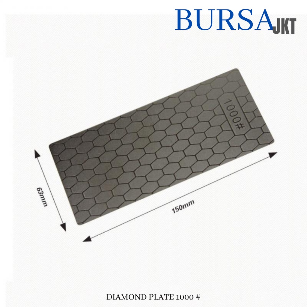 BATU PENGASAH PISAU BERLIAN KETAM DIAMOND PLATE MODEL HONEYCOMB GRIT 1000#