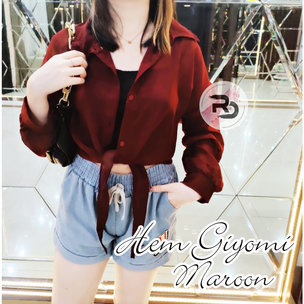 RD - SY FASHION HEM GIYOMI - KEMEJA WANITA BASIC TOP (S02)-6
