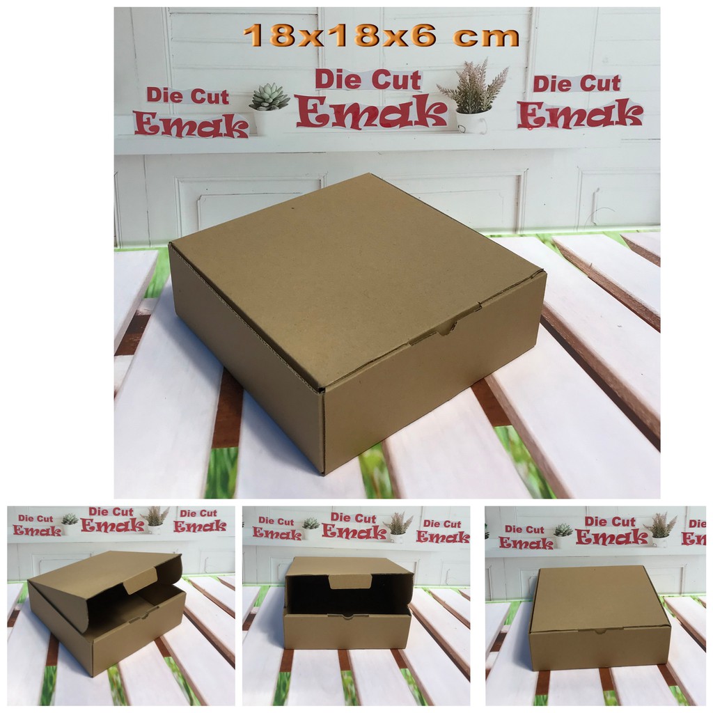 

kardus uk.18x18x6 cm kotak box karton Die Cut