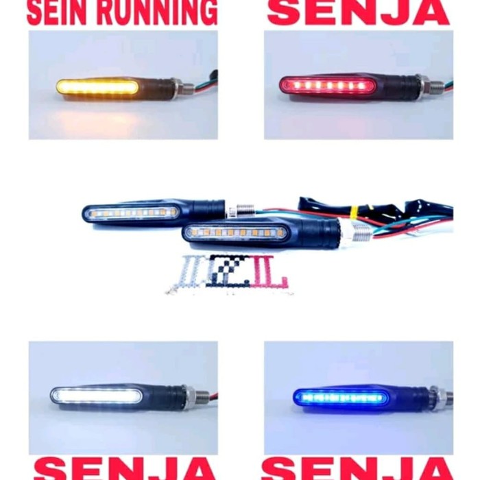LAMPU LED DRL SEIN RUNNING 2 WARNA WATERPROOF MODEL MOGE SEN 2 IN 1