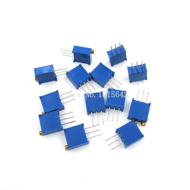 10pcs Potentiometer Resistor Elektronik 3296w 500r Ohm 501 Presisi Tinggi 3296