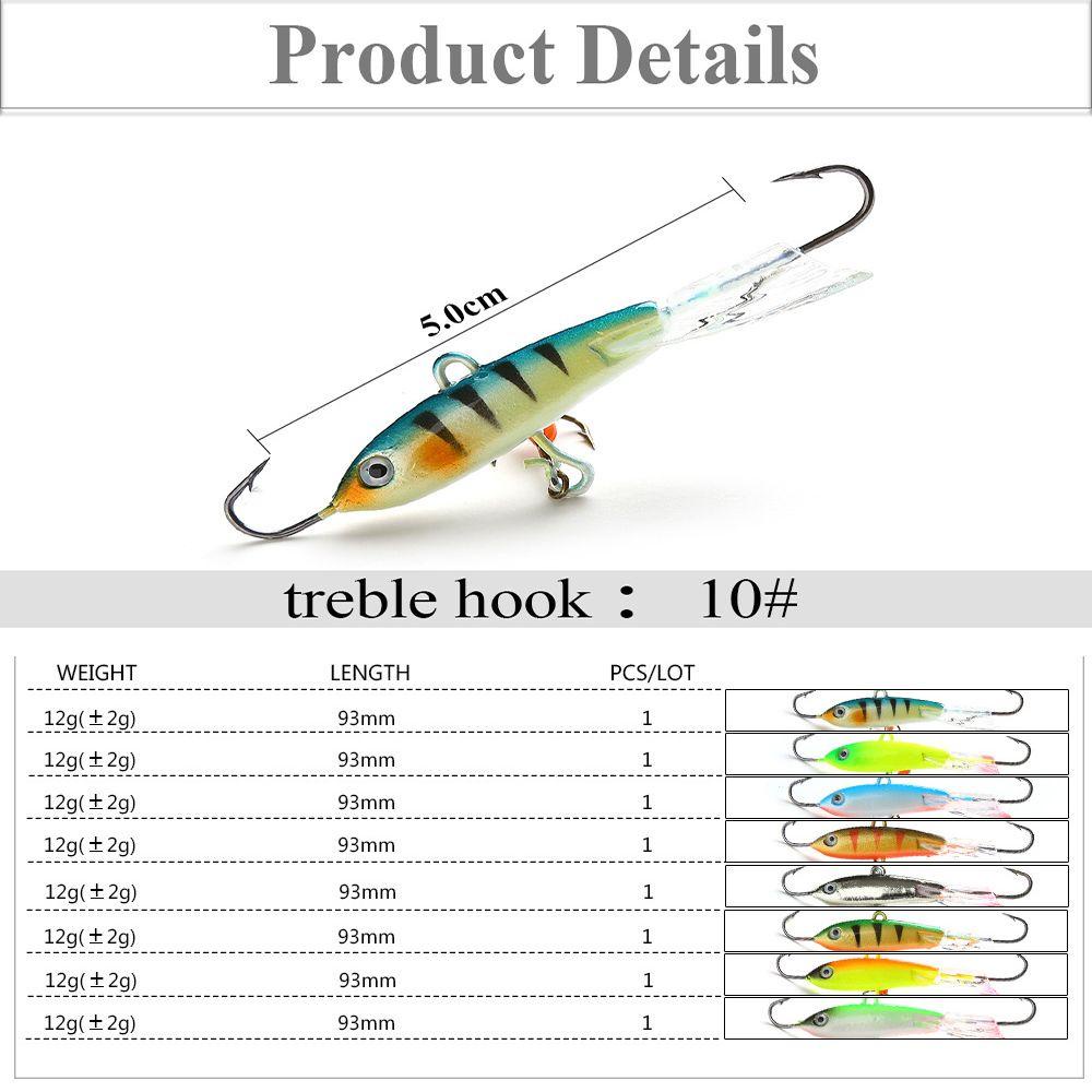 Top Lure Menangkap Tengger Dan Pike Es Memancing Aksesoris Perlengkapan Ikan Treble Hook