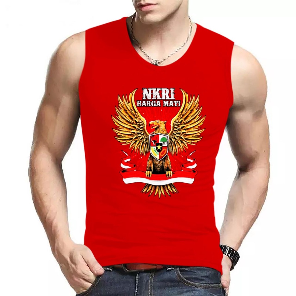 POLILE781 / SINGLET NKRI / kaos dalem cowok / desain terlaris