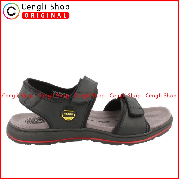 SANDAL SLINGBACK PAKALOLO PRIA ORIGINAL CASUAL KULIT ASLI HITAM PB05