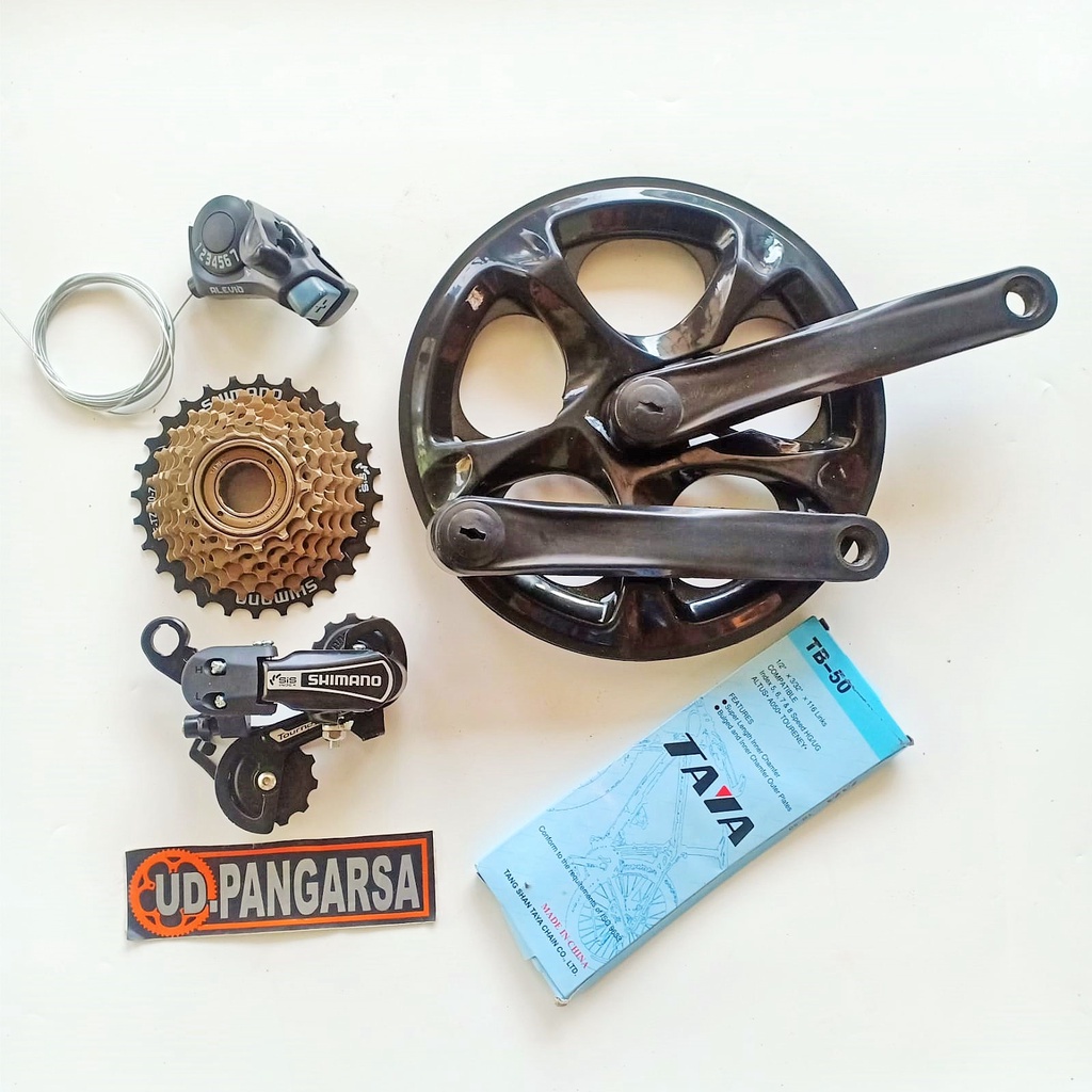 Paket Mini Groupset 7 Speed Shimano Fhreewheel Sepeda Minion Seli Minivelo Minitrek Lipat