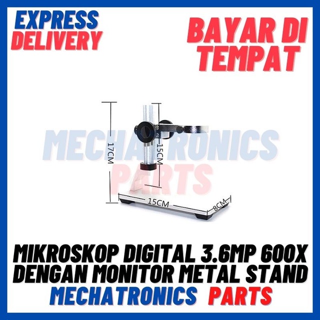 [HDT-9012] MIKROSKOP DIGITAL 3.6MP 600X DENGAN MONITOR METAL STAND