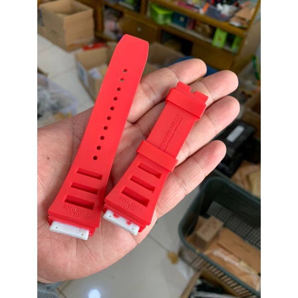 Strap Tali Jam Tangan RM richardmille Merah kwalitas bagus yaa