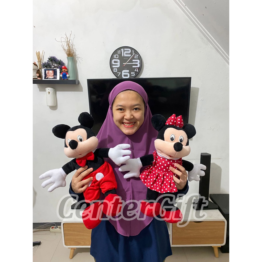 Boneka Mickey Mouse Minnie Mouse Ukuran Sedang 40CM