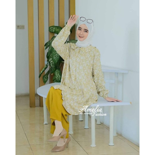 ONE SET FLOWLY ORI AMELIA FASHION OOTD WANITA KEKINIAN