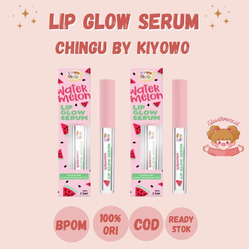 [DISTRI.RESMI][BPOM] Water Melon Lip Glow Serum by Chingu kiyowo Yeppuyeppu 3,5ml | Serum Bibir Chin