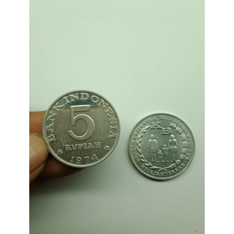 KOIN MAHAR 5 RUPIAH KB BESAR TH 1974