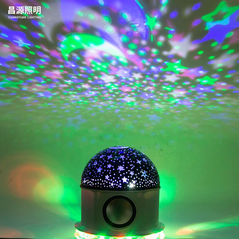 Lampu Disco Bluetooth Speaker Proyektor UFO &amp; Bintang