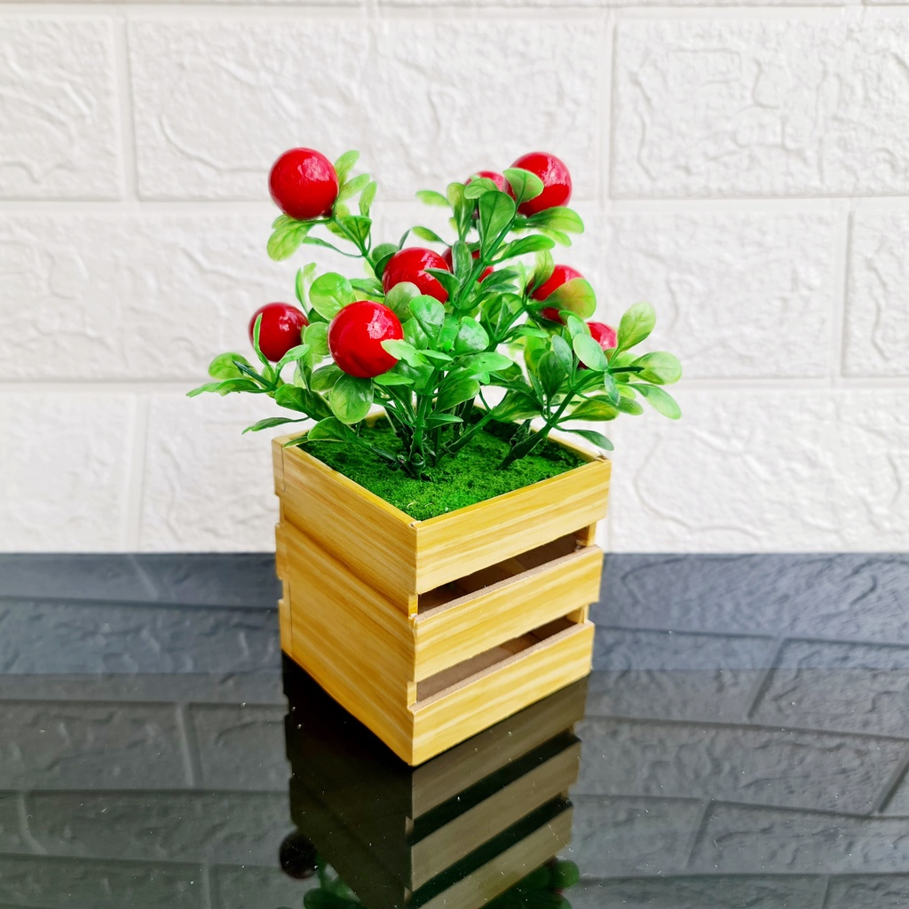 Tanaman Tomat Hias Kecil Hiasan Pajangan Ruang Tamu Minimalis Bunga Artifisial Bunga Hias Meja Tamu 