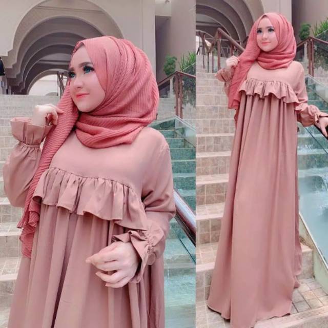 Sauki dress pakaian wanita baju gamis fashion muslim