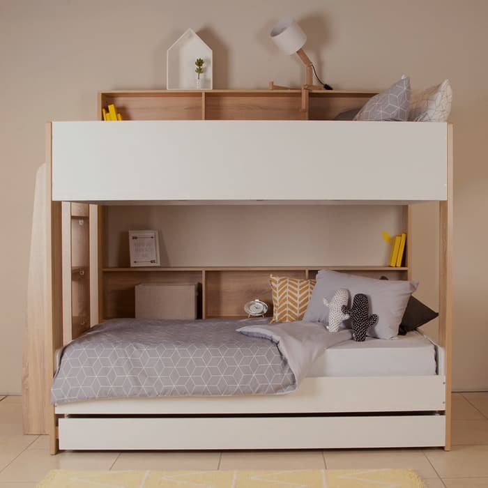 Dipan tempat tidur anak tingkat bed divan kasur ranjang lemari rak new Kayu Jati Asli Jepara