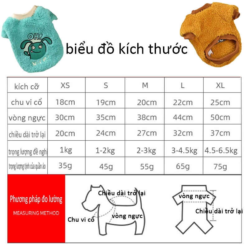 Sweater Anjing Bahan Plush Untuk Musim Gugur / Dingin