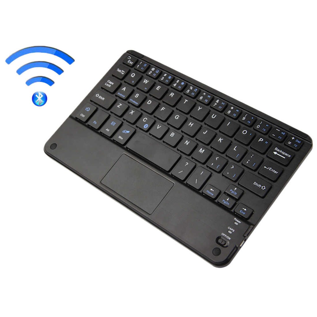 Keyboard wireless Bluetooth 8 inch lengkap dengan mouse touchpad size