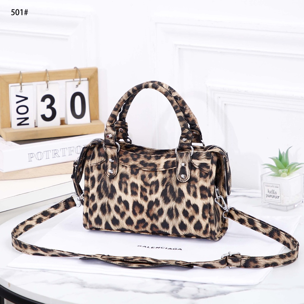 City Mini Leaopard Printed Satchel Cross Bag 501