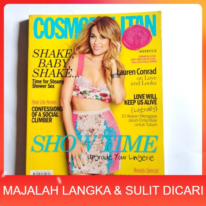 Jual Majalah Cosmopolitan Feb 2014 Cover Lauren Conrad Langka Shopee