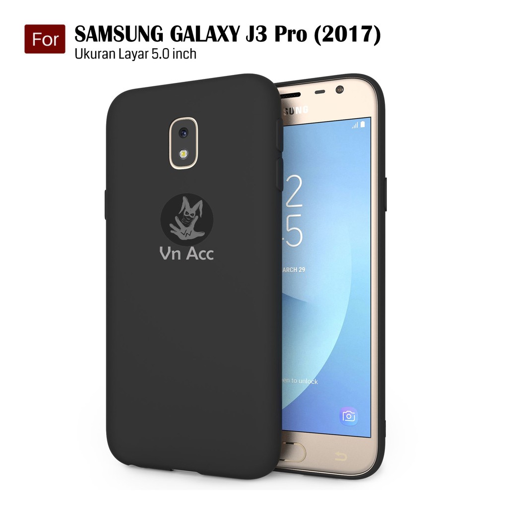 Darknight Samsung Galaxy J3 Pro 17 J330 Duos Slim Case Black Matte Softcase Shopee Indonesia