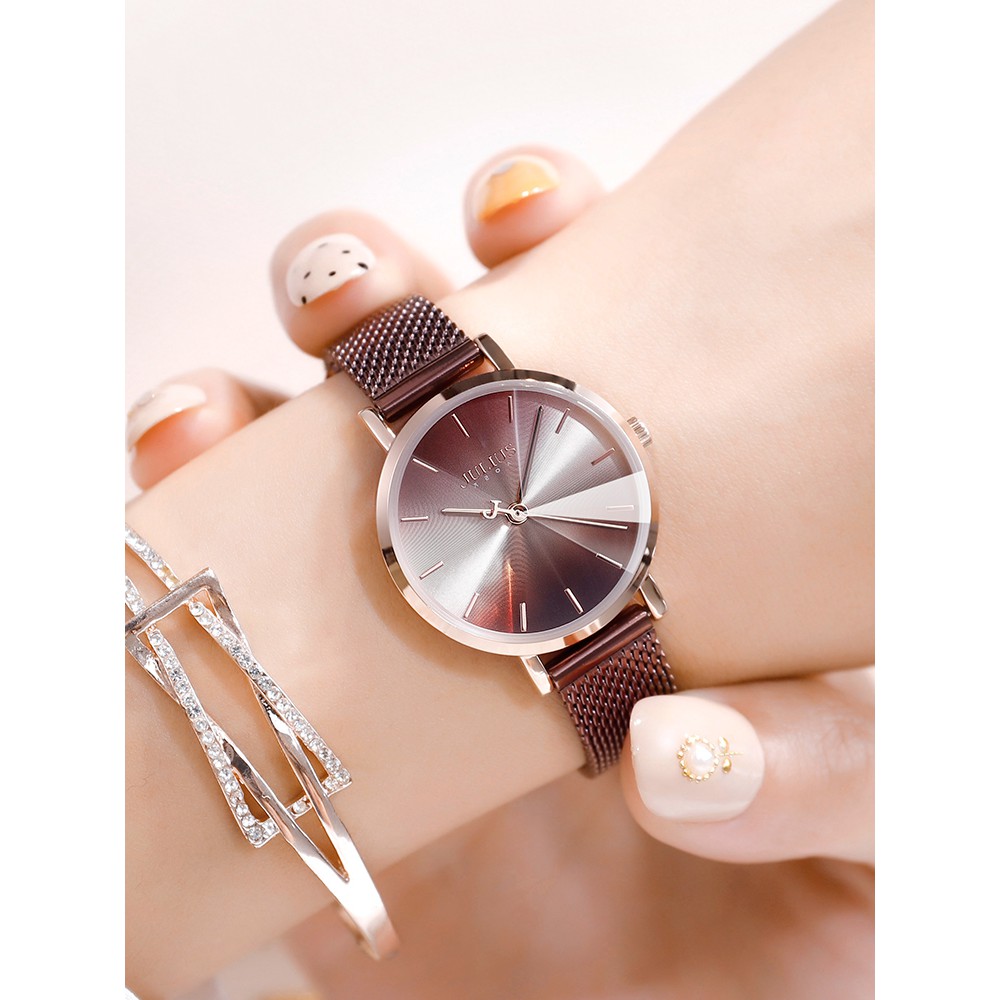 Julius JA-1163 / JA1163 Jam Tangan Wanita Korea Original Stainless steel Desain Simple dan Stylish