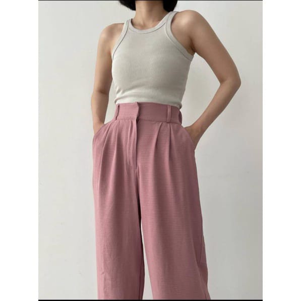 HIGHWAIST LOOSE PANTS / CELANA CRINKLE